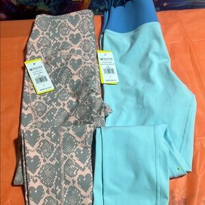 Eleven Paris Gray and Blue Leggings with Stretchy Fit